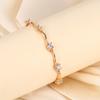 Luxury European Style Wave Rhinestone Bracelet for Women: Simple, Fashionable, and Versatile.