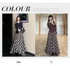 2026 Spring Fashion Women's Long Sleeve T-shirt & High Waist Plaid Skirt Set