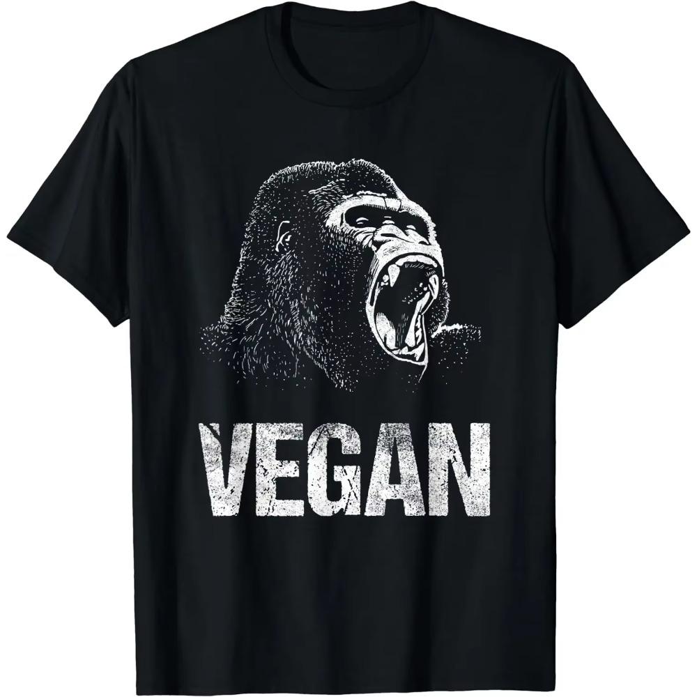 Vegan T-Shirt Cool Vegetarian Food Tee Print Tshirt Men Women TShirt Fashion Short-sleev Casual Creativity Tee Streetwear Tops