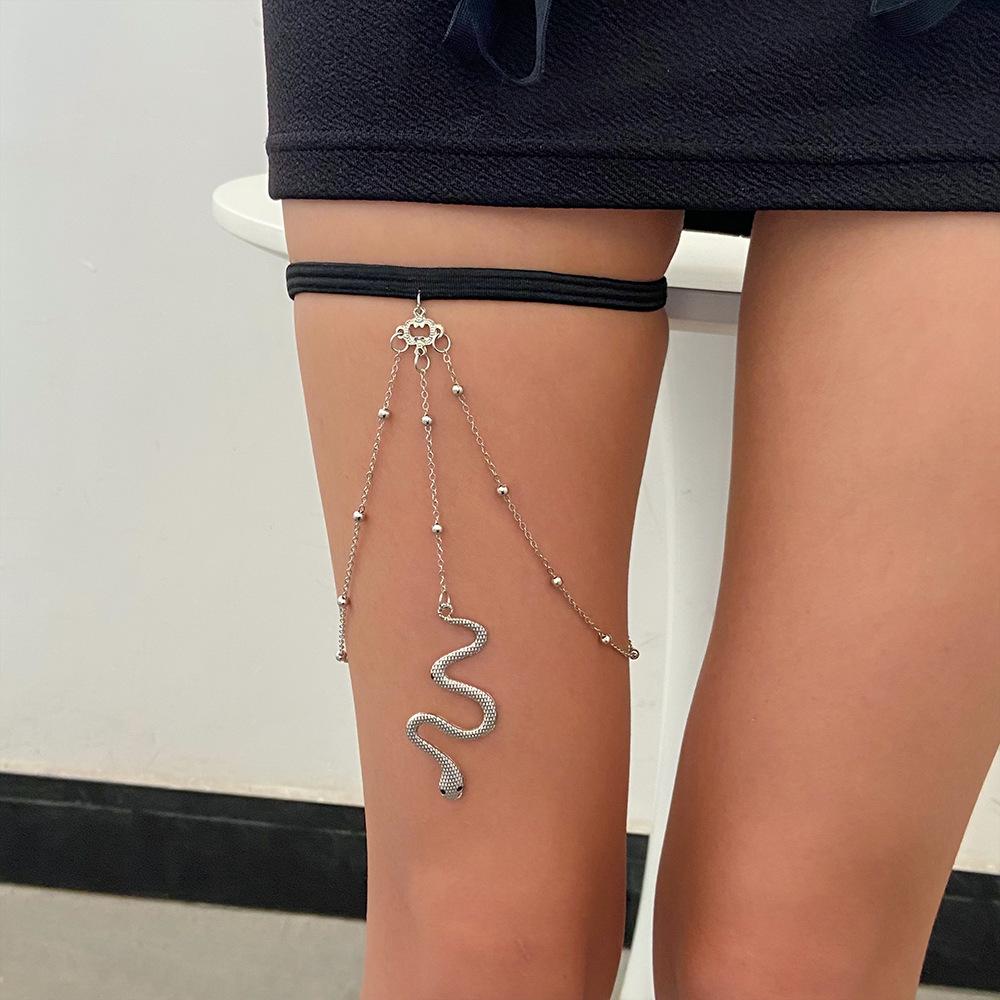 Bowknot Heart Cross Tassel Leg Chain - European & American Sexy Leg Ring