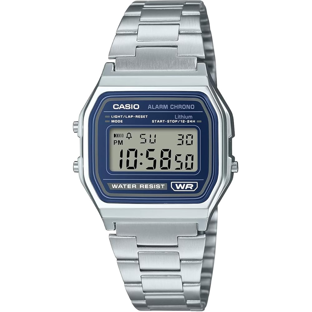 Casio Vintage Series A158WEA-2 Unisex Digital Watch Metal Band Blue