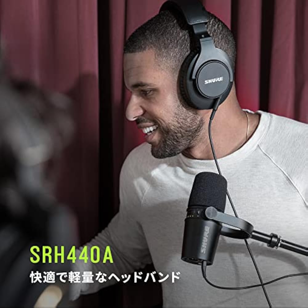 [VGP2025 Gold Award] SHURE Sure Professional Studio Headphones SRH440A-A Black: Wired Sealed Fold...