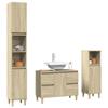 VidaXL 3-piece Bathroom Furniture Set Sonoma Oak, Bathroom Cabinet, Bathroom Cupboard, Furniture 3307671