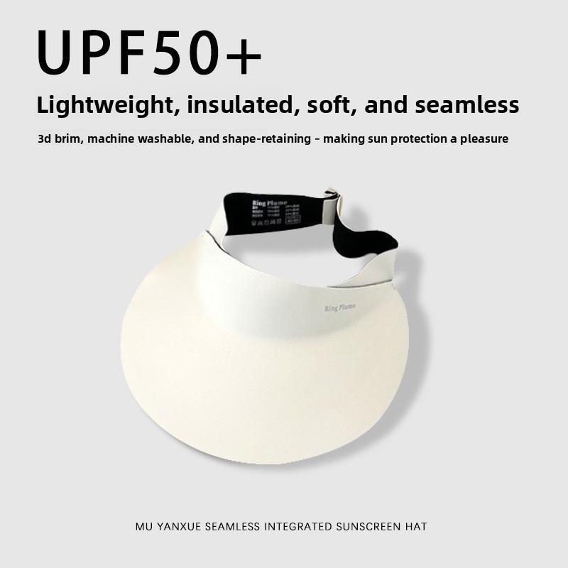 

Unisex Sunscreen Cap With Large Brim For Summer Sun Protection And Foldable Design бежевий