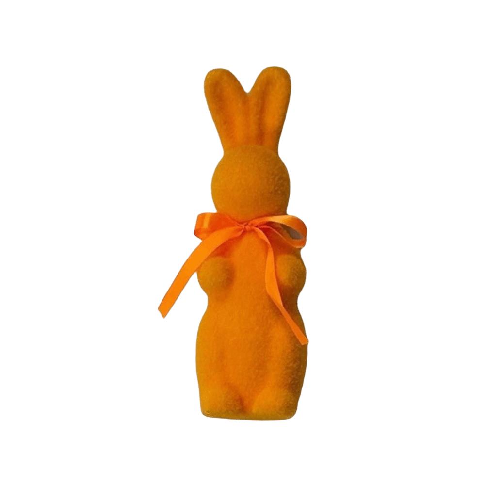 With Bow Tie Bunny Decoration Creative Large Flocking Rabbit Statues Cute Design Party Rabbit Ornaments Indoor Outdoor Lawn
