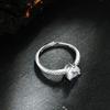 New 925 Silver Heart Ring Sparkle Zircon High Quality For Women Wedding Fine Jewelry Accessories Party Gift