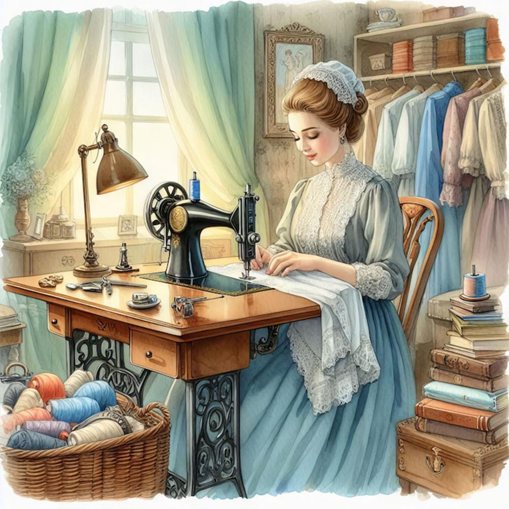 Full Embroidery Eco-cotton Thread 11CT Printed Sewing Woman Cross Stitch Kit Art