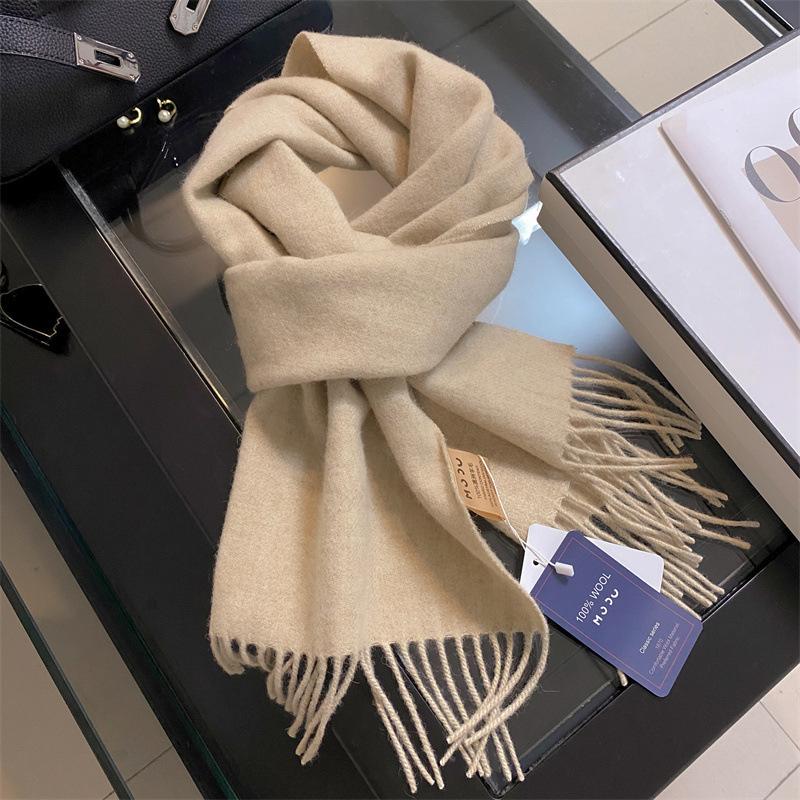 Solid Color Scarf for Women in Winter New Style Unisex High End and Versatile Gift