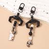 Cute Cartoon Rabbit Cat keychain Women Girls Key Ring Pendants for Handbag DIY Handmade Key Chain Jewelry Gifts