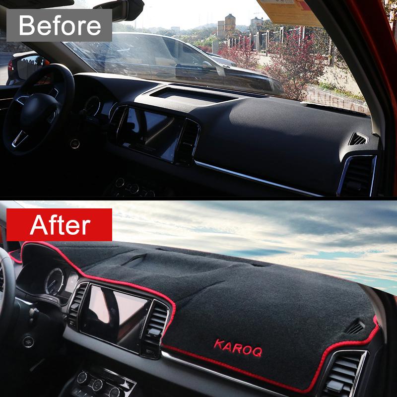 Car Dashboard Avoid light Pad Instrument Platform Cover Mats Carpets Accessories For Skoda Karoq 2017 2018 2019 2020 2025 2025