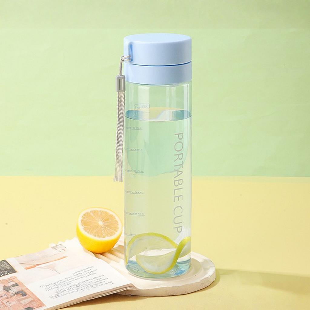 1 ks Přenosný hrnek Láhev na vodu, Matná s mátovým víčkem, Poutko na zápěstí 20,2 OZ