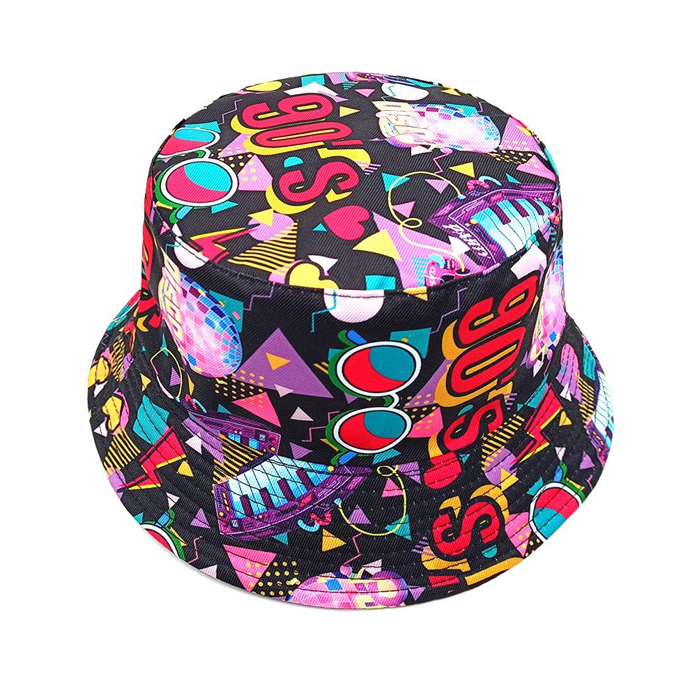Classic 90S Classic Reversible Bucket Hat Sunscreen Panama Women Men Summer Sun Production Decorate Fisherman Hat Unisex Hiphop