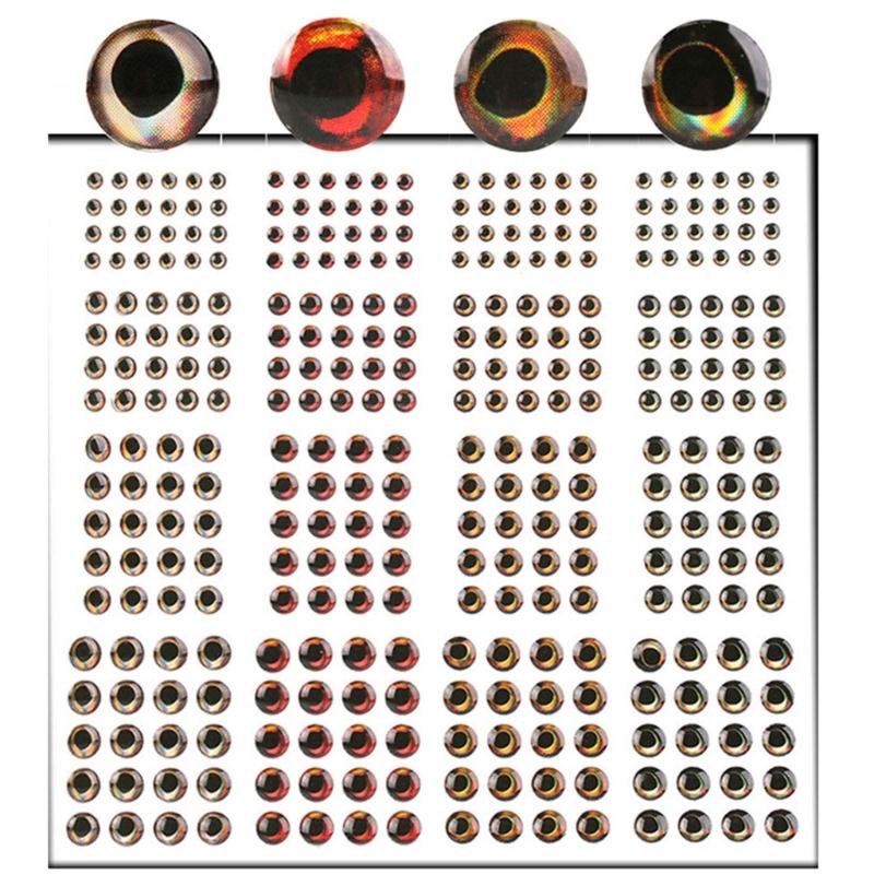 336Pcs Fly Tying Materials DIY Fishing Lures Realistic Fishing Baits Eye With 4D Eye For Freshwater & Saltwater Fishing