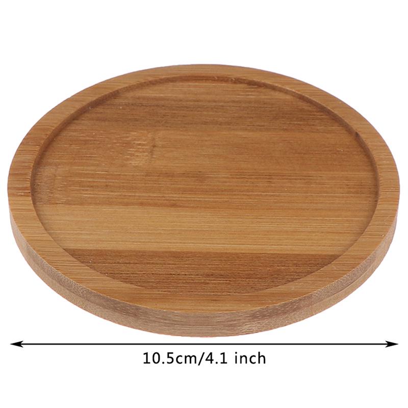 

Бамбуковые круглые квадратные тарелки для суккулентов, горшки, подставки, садовый декор