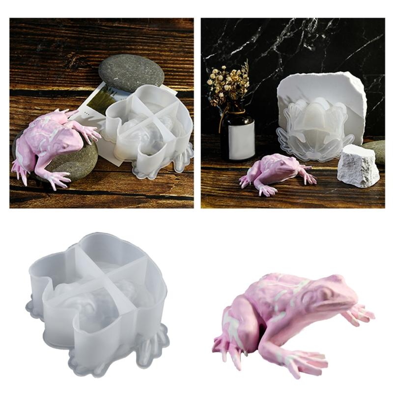 Silicone Wall and Desktop Frog Shape Mold Decorative Frog Sculpture Mold Frog Shaped Silicone Molds for Artistic Project