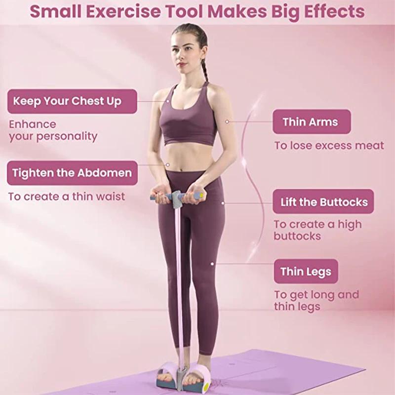 Widerstandsbänder, 4-Röhren-Yoga-Pedal-Puller, Widerstandsband, elastisches Zugseil, Fitnessgeräte für das Bauch-Taillen-Arm-Training