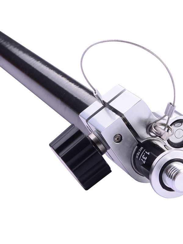 Carbon Fiber Surveying Rod with Bubble Level, Group Holder, and Pin Leg for Visual Carbon Fiber Rod