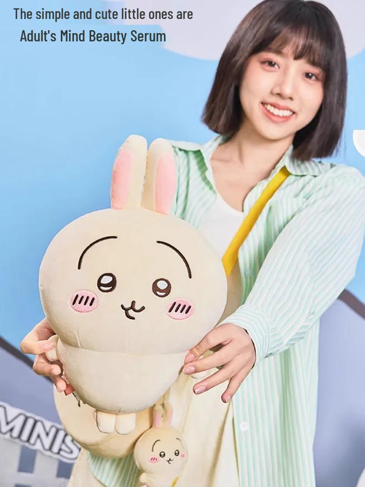 Usagi Hachi Chiikawa Plush Toy - Small Cute Doll & Large Saki Pillow