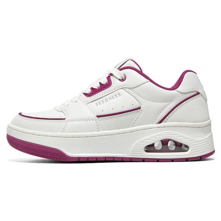 Skechers Lace-Up Comfortable Versatile Low-Top Skate Shoes Women sneaker White Pink 177710-WFUS 35