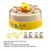 1 Set Bouncing Duck Toy Rotating Turntable Duck Egg Launching Catching Board Game Interactive Toddlers Boys Girls Educational Electric Duck Ejecting