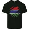 Torn Gambia Flag Gambian Day Football Kids T-Shirt Childrens