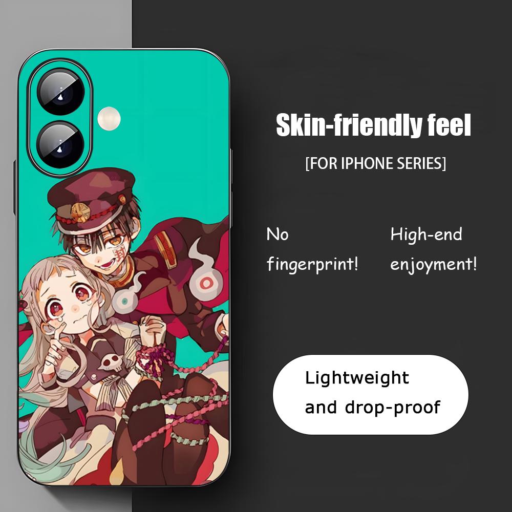 Toilet Bound Hanako Kun Anime Phone Case For iPhone 17 16 15 14 13 12 11 X XR XS 8 Plus Mini Pro Max Soft Black Shockproof Cover