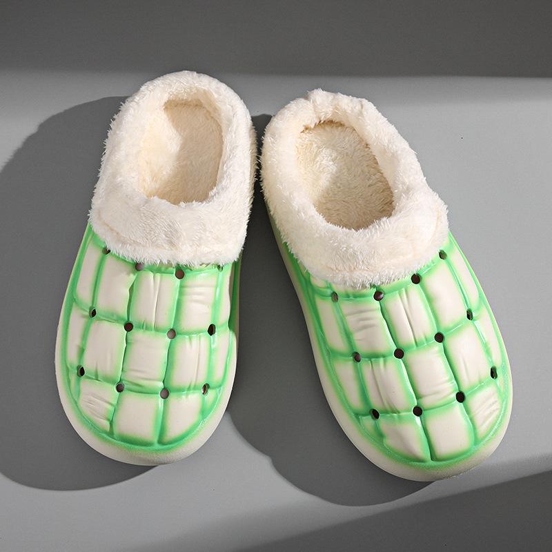 

Осінньо-зимова нова домашня бавовняна швабра на відкритому повітрі нековзка повсякденна напівшвабра зручне тепле дезодоруюче нековзке чоловіче взуття 46-47 зелений