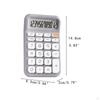Handheld Mute Mechanical Calculator 12 Digits 14.8x9.3cm Ergonomic 18 Degree Tilt Screen for Office