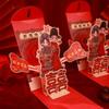 Blessing Words 3D Creative Red Envelopes Red Lucky Bag Spring Festival 3D Money Pocket HongBao 3D Movable Paper