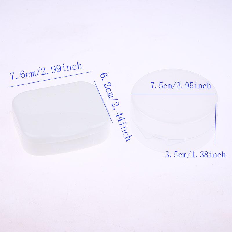 Denture Storage Box Dental Retainer Orthodontic Mouth Guard Container Plastic Oral Hygiene Supplies Tray Dental Appliance Case