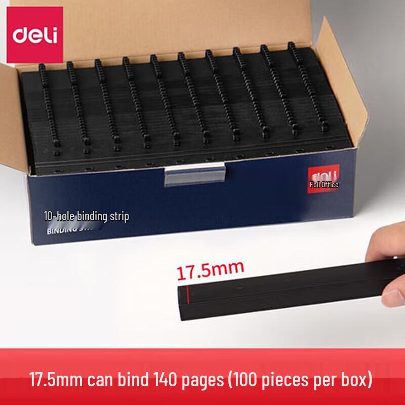 Deli 3830 A4 10-Hole Plastic Binding Strips