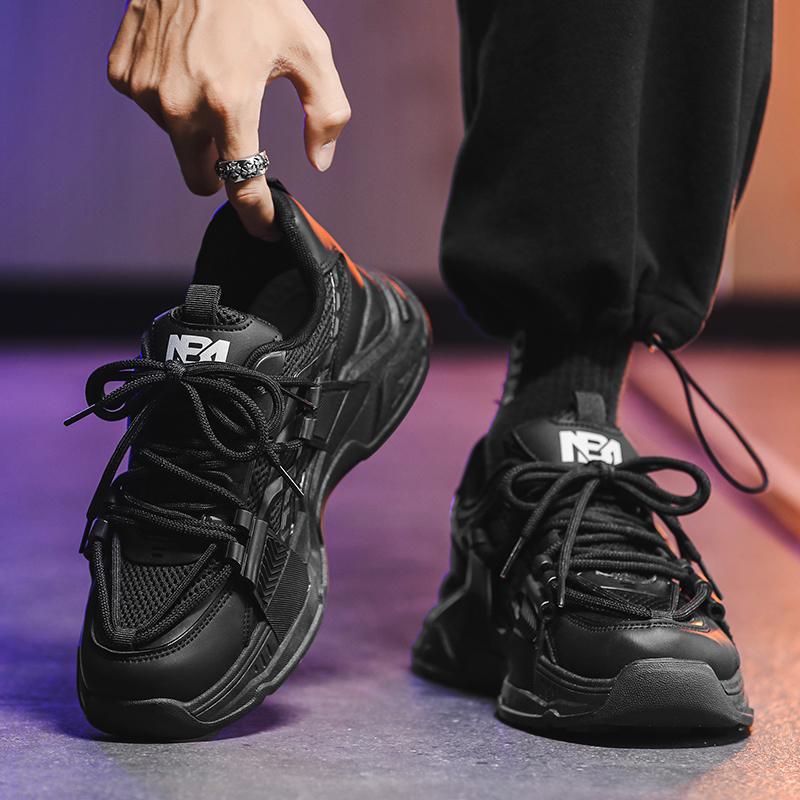 Adult Size Non Slip Wear-resistant Fashionable Retro Outdoor Thick Sole Running Shoes Casual Sports Men's Shoes Dad Shoes