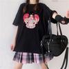 Japan Streetwear Pink Cute Cartoon College Sweet Girls Top Harajuku Summer Anime Fun Kawaii Casual Ulzzang Vintage Women T-shirt