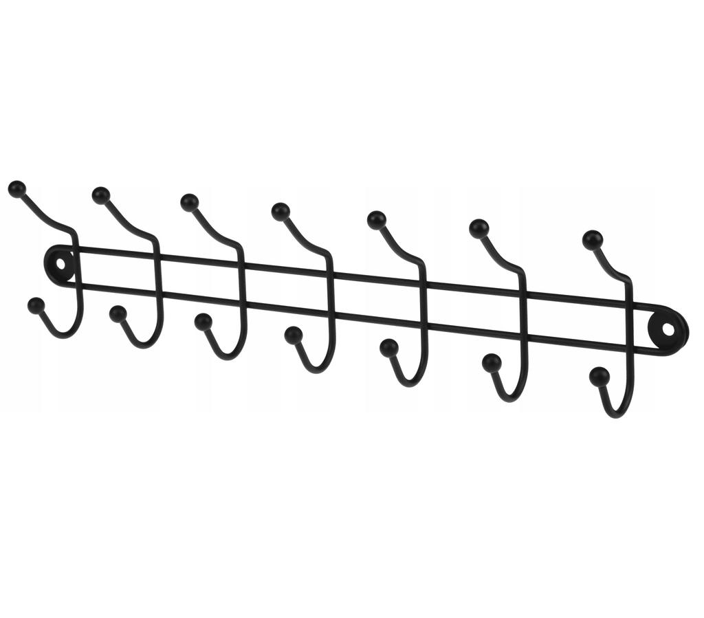 Black wall hanging clothes rack 415x11cm