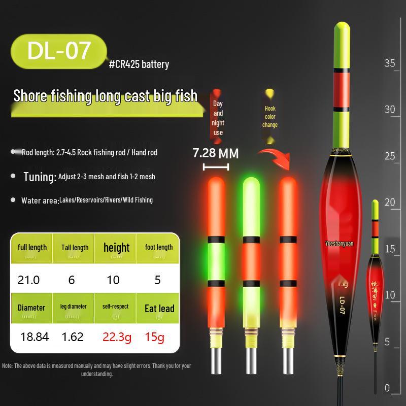 Long Cast Luminous Fishing Float - Sliding Eye-Catching Design for Big Fish