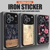 Retro-Blumenmuster Magnetische Hülle Für iPhone 17e 17 16 15 14 13 12 Pro Max 16e 11 Für Magsafe Kabelloses Laden Harte Handyhülle
