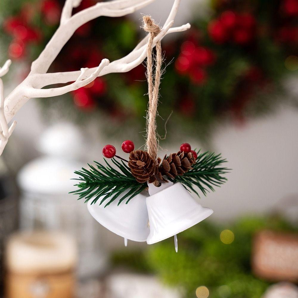 Iron Christmas Tree Pendants Double Horn Xmas Tree Decorations  Seasonal Decor