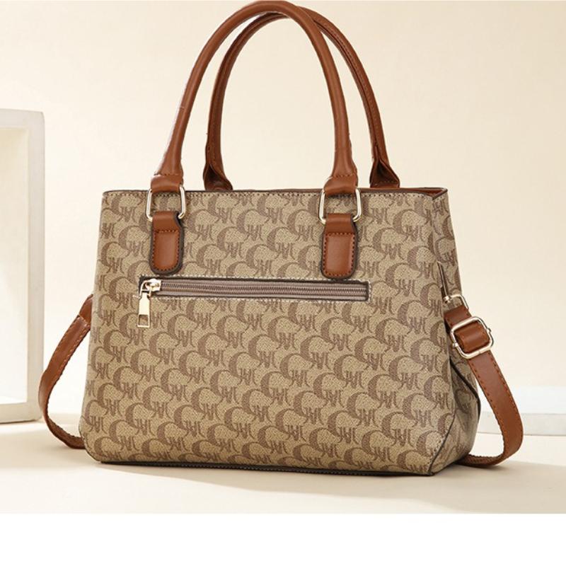 High Quality Print Leather Purses and Handbags Women Luxury Designer Shoulder Crossbody Bag 2Piece Set Ladies Messenger Bags