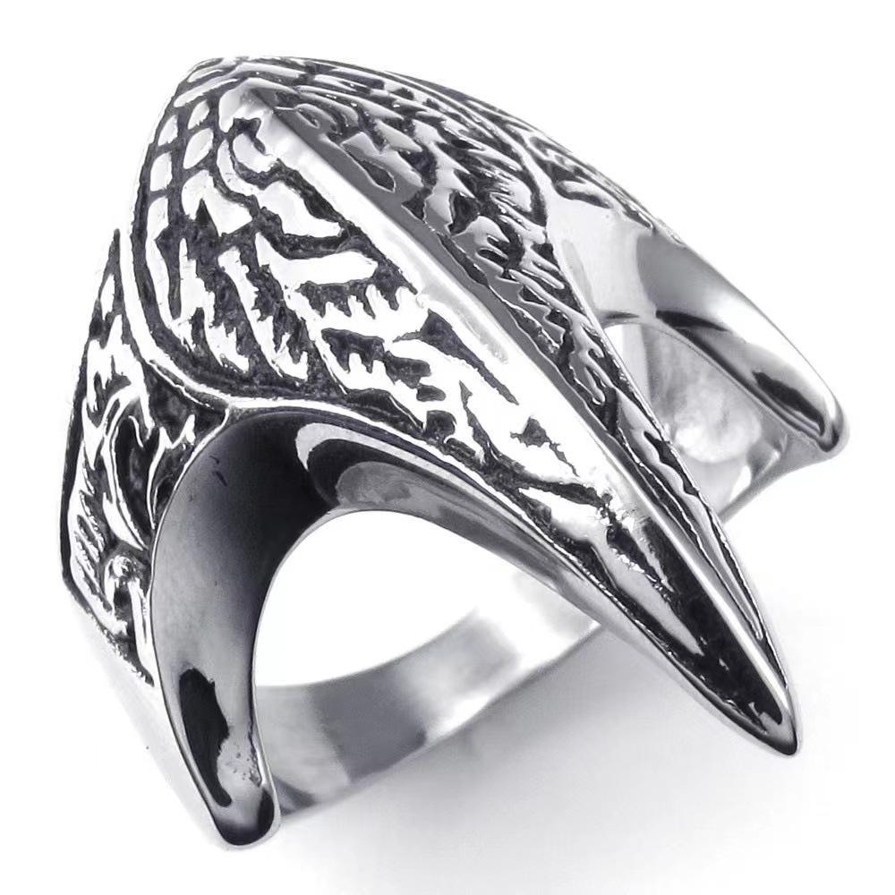 Retro Viking Raven Totem Men's Fashion Ring - European & American Style