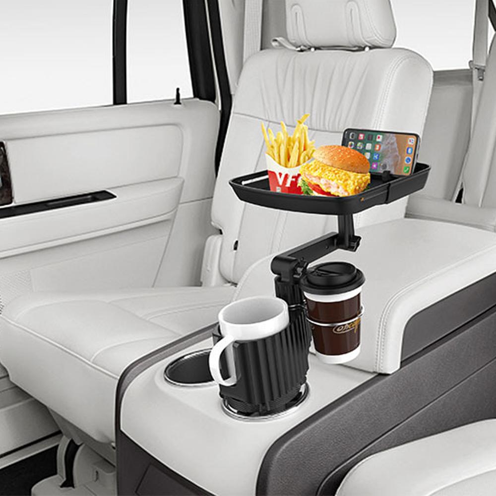 Multifunctional Car Folding Tray Bracket Folding Dining Table Drink Holder 360 Degree Rotating Disk Adjustable Base
