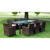 Day and Night - Day and Night 9-piece Garden Dining Set and Brown Synthetic Rattan Cushions