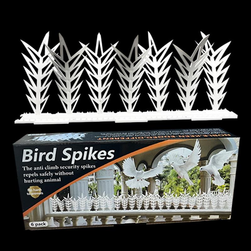 

6 шт./кор., уличные шипы для защиты от кошачьих шипов, пластиковые репелленты для птиц и голубей, шипы, анти-восхождение белый