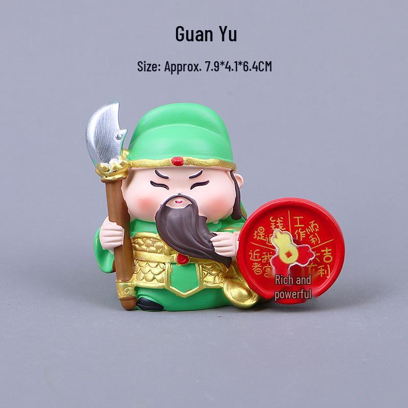 Zhong Kui Five Roads God of Wealth Ornament: Chinese Style Good Luck Gift for Home, Office, or Car Decoration.