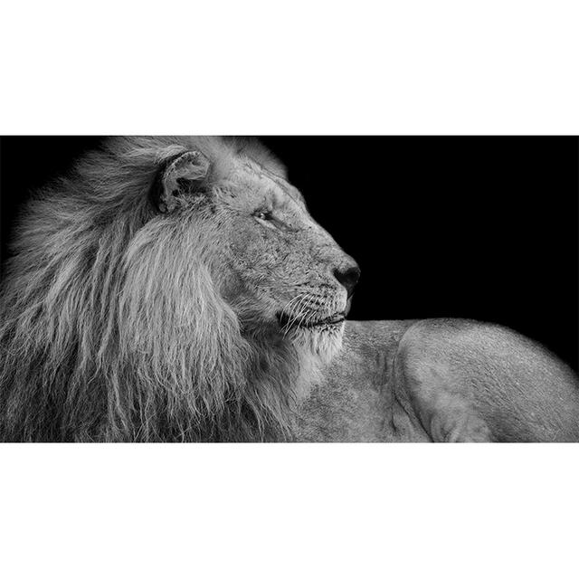 Black White Animals Art Lions Oil Painting Canvas Art Posters and Prints Wall Pictures for Living Room Home Wall Decor