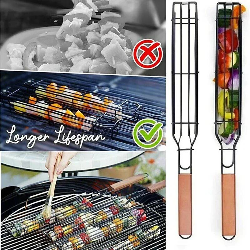 New Portable Cook Tools BBQ Net Clip Wire Encryption Meat Vegetable Splint Barbecue Grill Outdoor BBQ Appliances Cooking Tools