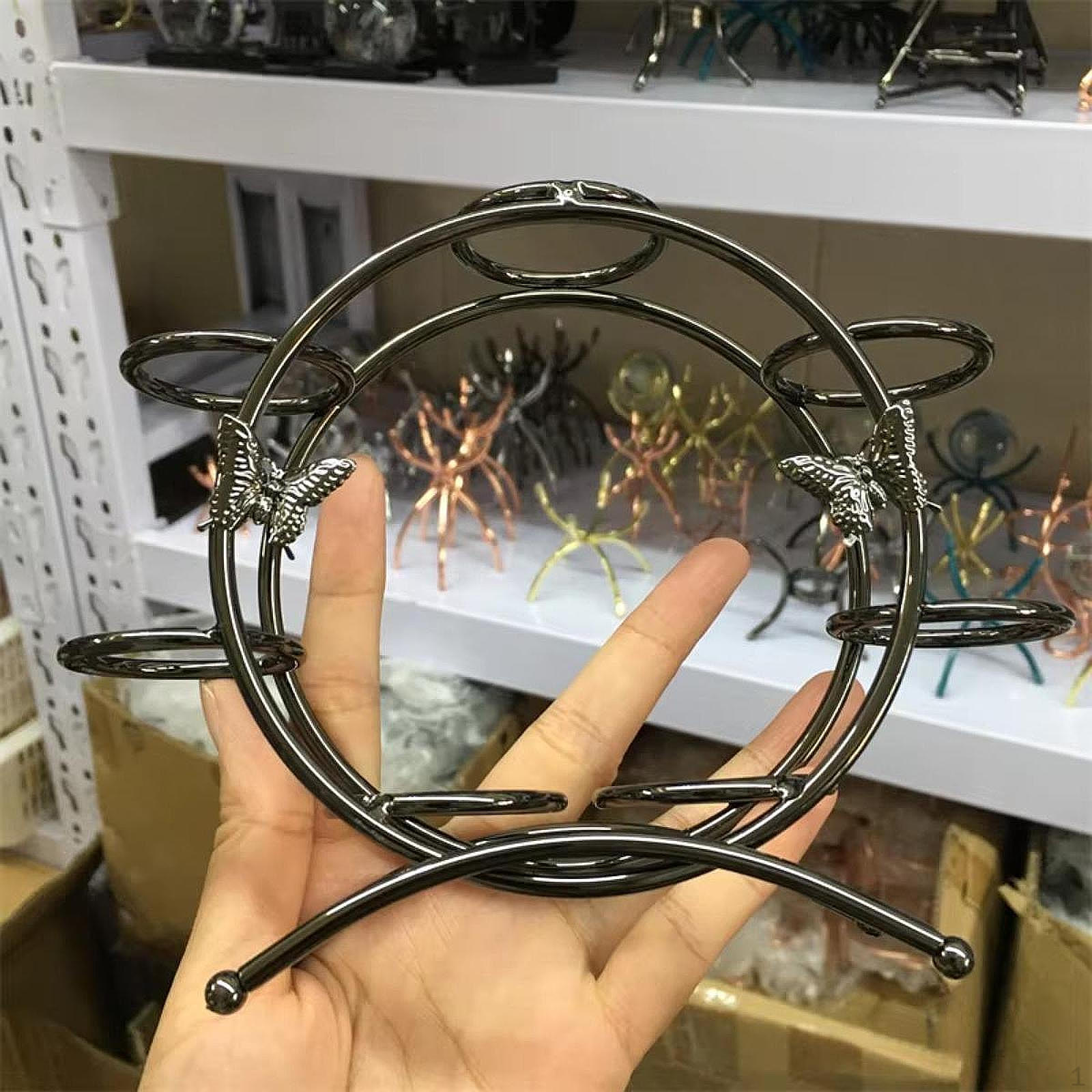 

Кронштейн для хрустального шара, держатель для камня, новинка, декоративная подставка для дисплея, металлические сферы black