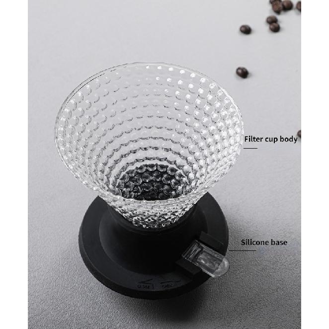 V60 Coffee Set Glass Coffee Pot Coffee Filter Cup Coffee Filter Paper Thickened Glass Filter Coffee Pot