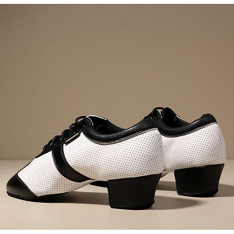 Latin Dance Shoes for Women Men 3.5cm Genuine Leather Soft Sole Standard Dancing Shoes Tango Salsa Ballroom Shoes