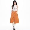 Fashion Spring Summer Vintage Loose Straight Stylish Wide Leg Cropped Capri Denim Pants For Women Trendy Versatile Slimming AllMatch Daily Trousers