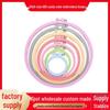 Assorted Plastic Embroidery Hoops: Adjustable Sizes for Cross Stitch, Punch Needle, and DIY Projects.